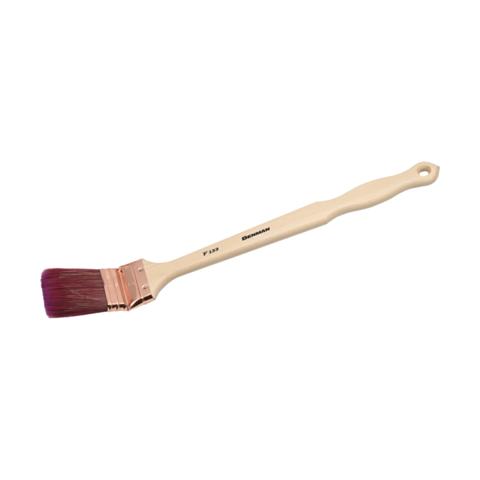 a photo of a wooden paintbrush. Its a link that leads to the art gallery.